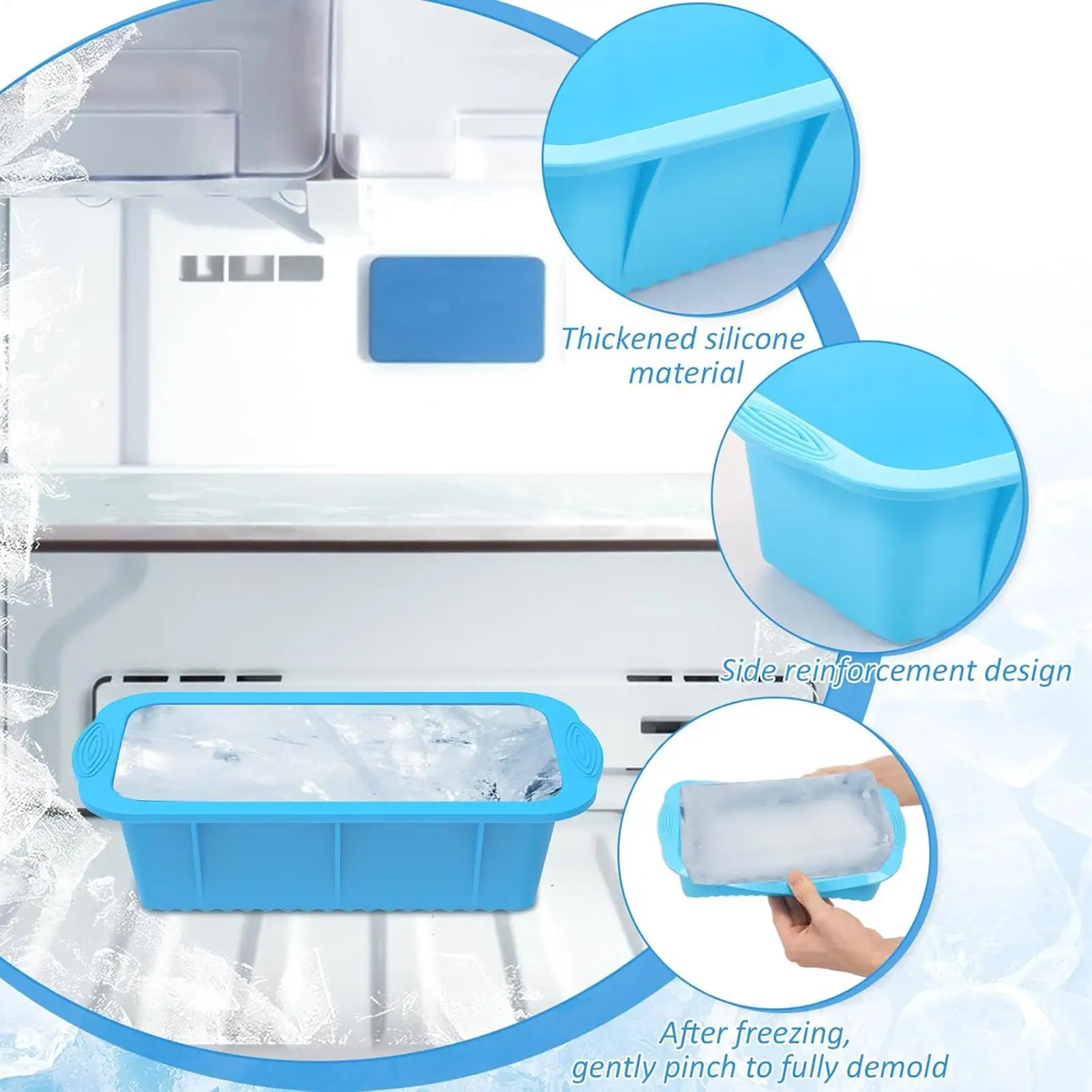 Large Ice Block Mold 5 Pieces Chiller Tray 25cm Ice Molds For Home Kitchen Restaurant Outdoor Camping Picnic Party
Large Ice Block Mold 5 Pieces Chiller Tray 25cm Ice Molds For Home Kitchen Restaurant Outdoor Camping Picnic Party