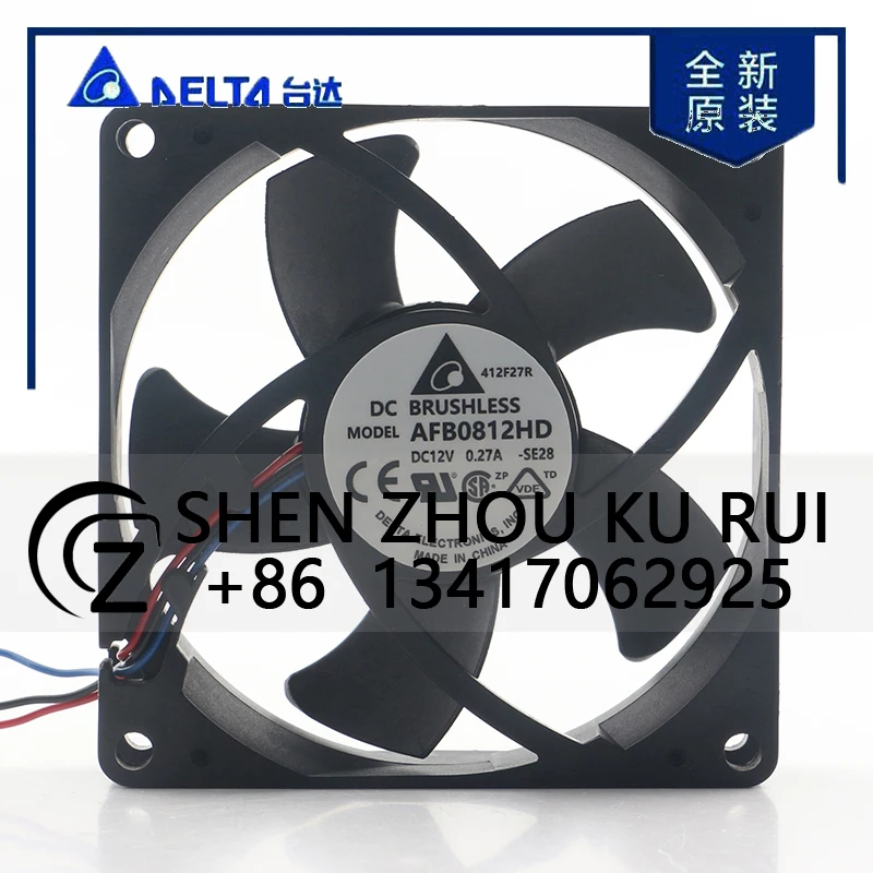 Delta 5V 24V 48V DC 12V 0.27A AC EC 8020 80X80X20MM 8CM 3-wire High air Volume Ball Chassis Projector AFB0812HD-SE28 Cooling Fan
Delta 5V 24V 48V DC 12V 0.27A AC EC 8020 80X80X20MM 8CM 3-wire High air Volume Ball Chassis Projector AFB0812HD-SE28 Cooling Fan