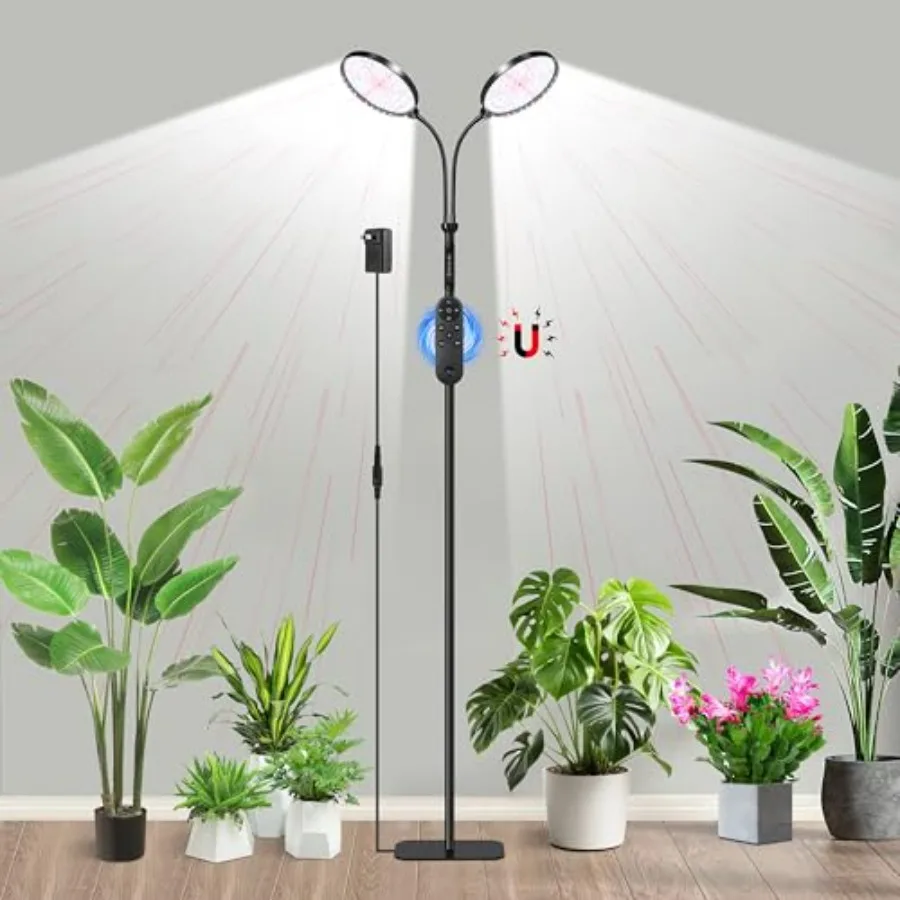 Floor LED Grow Lamp for Indoor Plants Red White Full Spectrum Light with Height Adjustable Stand Ideal for Large Tall Plants 4/
Floor LED Grow Lamp for Indoor Plants Red White Full Spectrum Light with Height Adjustable Stand Ideal for Large Tall Plants 4/