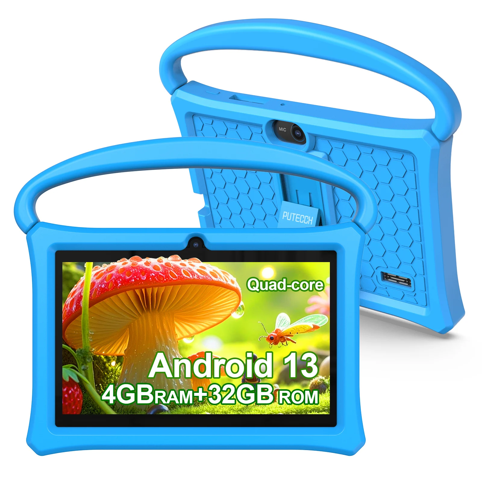 Android 13 tablet, 7-inch children's tablet, quad-core processor, 4GB (2G+2G-memory expansion) RAM+32GB ROM, with parental contr
Android 13 tablet, 7-inch children's tablet, quad-core processor, 4GB (2G+2G-memory expansion) RAM+32GB ROM, with parental contr