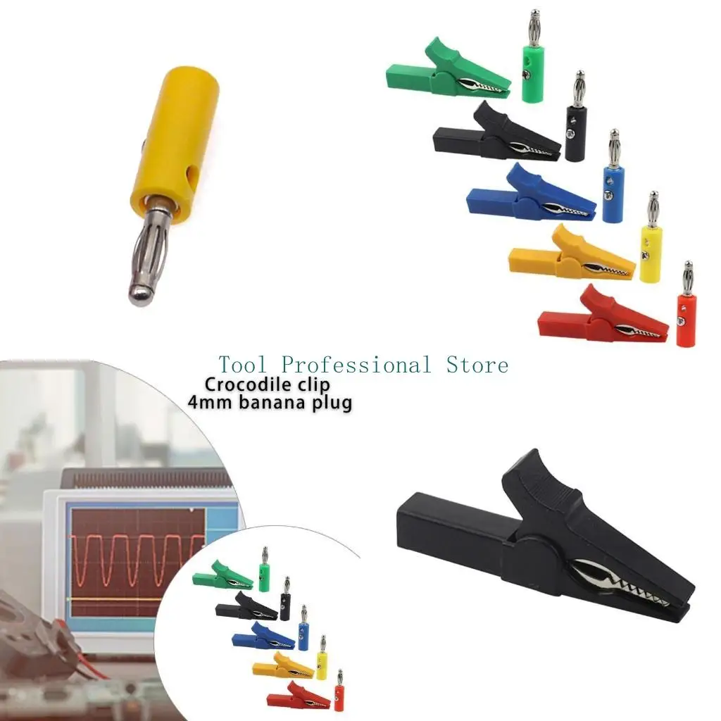 57QF Alligators Clip Banana Plug Test Probes Leads Cable Probes Connectors 4mm Banana Plug Cable Clip Insulated Electric Clip
57QF Alligators Clip Banana Plug Test Probes Leads Cable Probes Connectors 4mm Banana Plug Cable Clip Insulated Electric Clip