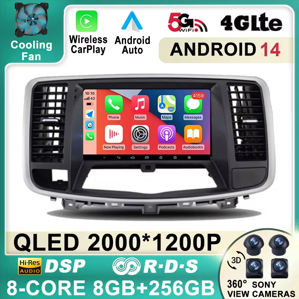Android 14 For Nissan Teana J32 2008 - 2012 2013 Multimedia Car Radio Auto Video Player Navigation GPS Stereo 4G WIFI Head Unit
Android 14 For Nissan Teana J32 2008 - 2012 2013 Multimedia Car Radio Auto Video Player Navigation GPS Stereo 4G WIFI Head Unit