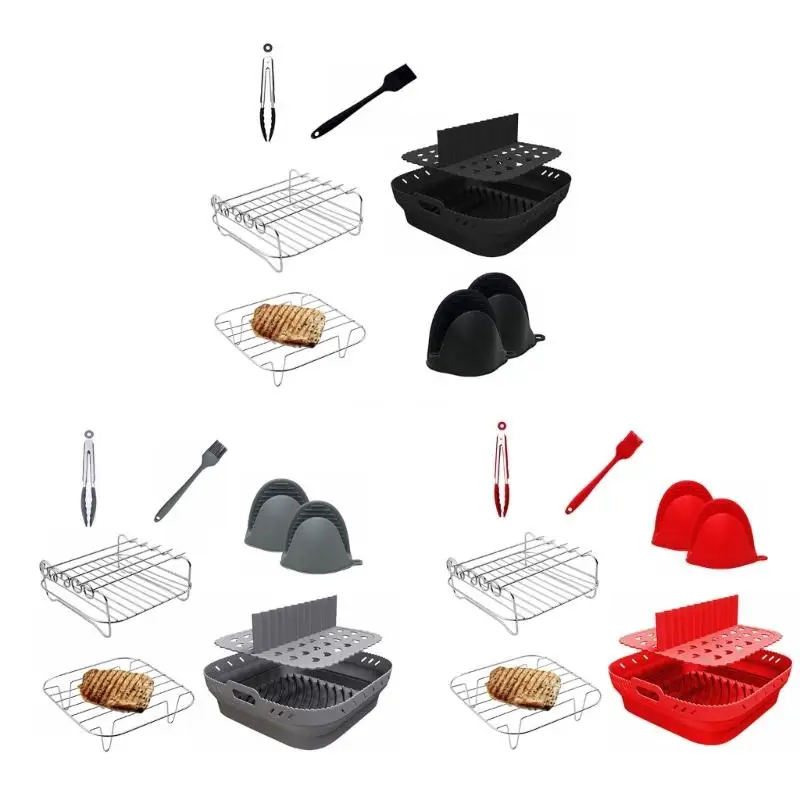 Silicone Air Fryers Basket Grilling Rack Air Fryers Bowl for Baking and BBQ Dropship
Silicone Air Fryers Basket Grilling Rack Air Fryers Bowl for Baking and BBQ Dropship