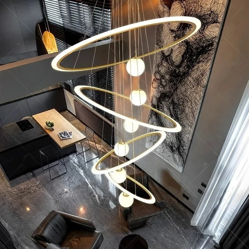 Modern Designer Chandelier Home Decor Led Pendant Lamps Forstaircase Chandeliers for Living Room Hanging Light Indoor Lighting
Modern Designer Chandelier Home Decor Led Pendant Lamps Forstaircase Chandeliers for Living Room Hanging Light Indoor Lighting
