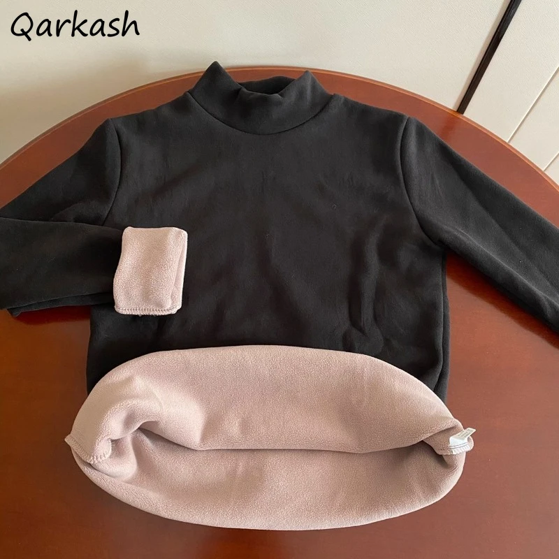 Half High Neck Pullover Women Velvet Solid All-match Autumn New Basic Keep Warm Long-sleeve Gentle Temperament Leisure Trendy
Half High Neck Pullover Women Velvet Solid All-match Autumn New Basic Keep Warm Long-sleeve Gentle Temperament Leisure Trendy