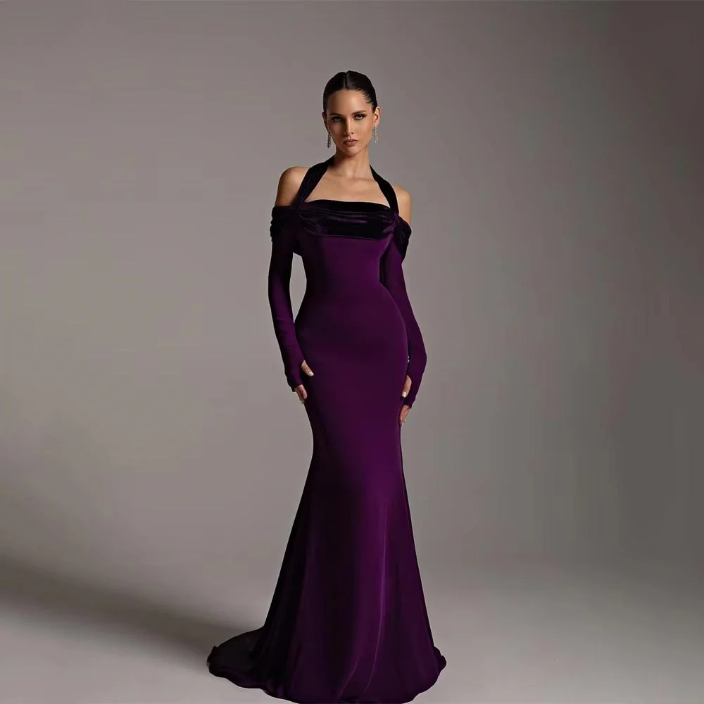 Ruched Women Prom Dress Customized Half Sleeve Party Gown Charming Mermaid Boat-neck Party Dress Women Evening Gownفساتين سهرة
Ruched Women Prom Dress Customized Half Sleeve Party Gown Charming Mermaid Boat-neck Party Dress Women Evening Gownفساتين سهرة