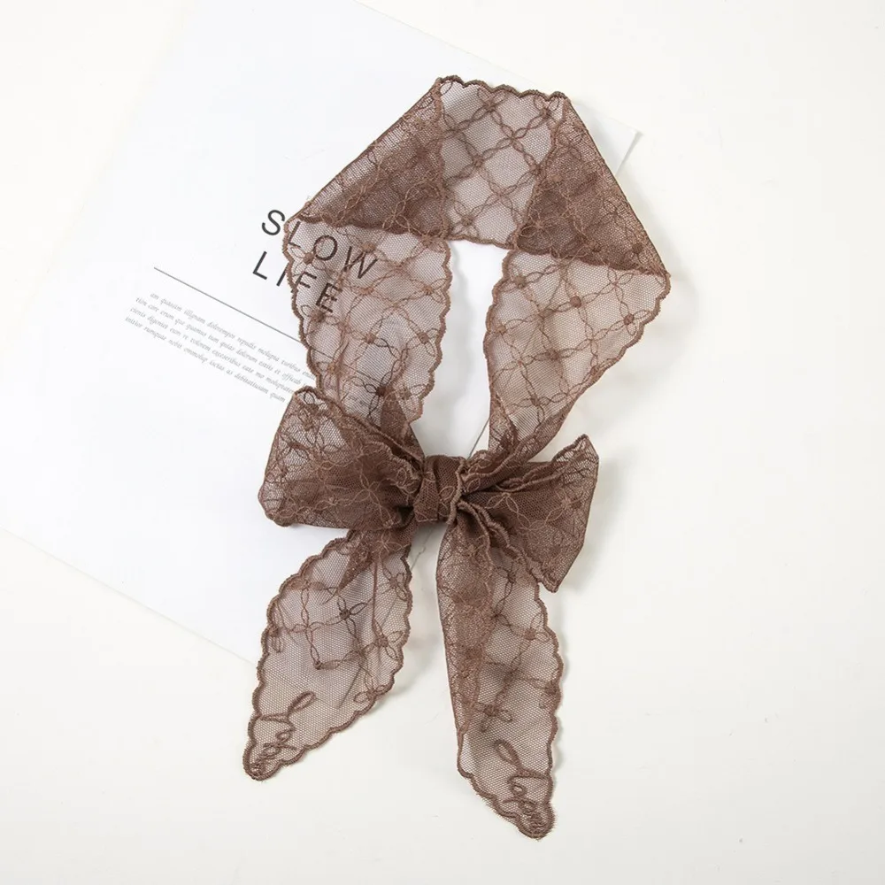 Elegant Women Narrow Long Scarf Solid Color Embroidered Flower Thin Lace Scarf 124cm Ribbon Waistband Fashion Summer Headscarf
Elegant Women Narrow Long Scarf Solid Color Embroidered Flower Thin Lace Scarf 124cm Ribbon Waistband Fashion Summer Headscarf