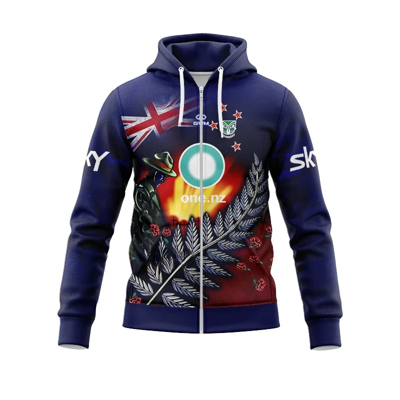 Zip Hoodie 2024 NEW ZEALAND WARRIORS JUNIOR REPLICA ANZAC ROUND JERSEY(Custom name and number )
Zip Hoodie 2024 NEW ZEALAND WARRIORS JUNIOR REPLICA ANZAC ROUND JERSEY(Custom name and number )
