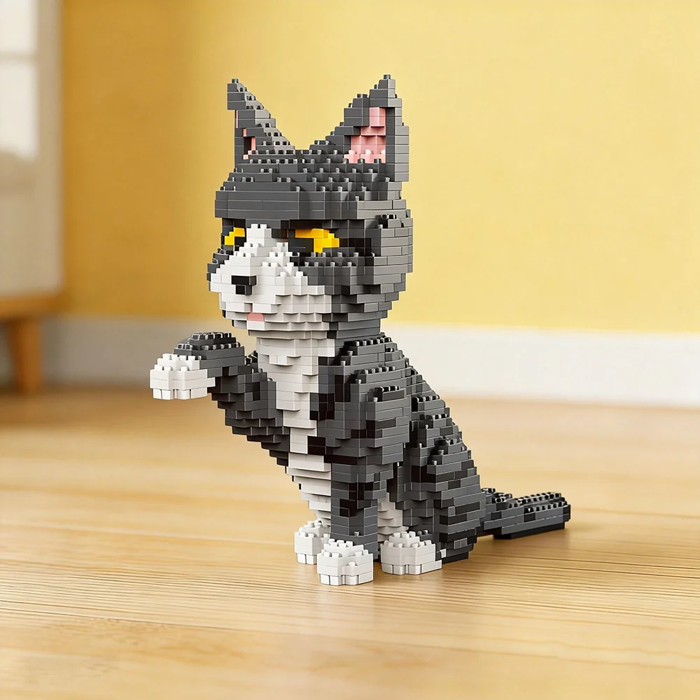 Micro Mini Building Blocks Cat Desktop Model, Cute Kitten DIY Assembly Toy, Exquisite Home Decor, Must-Have Gift for Cat Lovers
Micro Mini Building Blocks Cat Desktop Model, Cute Kitten DIY Assembly Toy, Exquisite Home Decor, Must-Have Gift for Cat Lovers