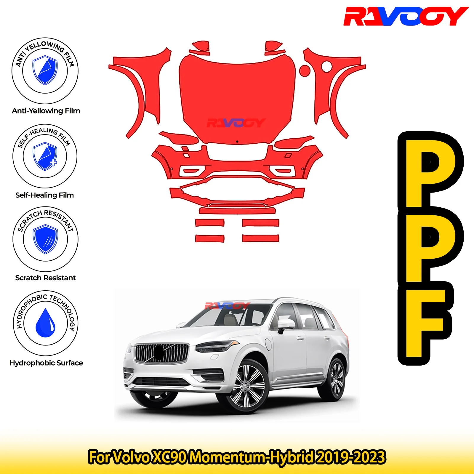 For Volvo XC90 Momentum-Hybrid 2019-2023 Glossy Matte Black Precut front PPF Kit Paint Protection Film
For Volvo XC90 Momentum-Hybrid 2019-2023 Glossy Matte Black Precut front PPF Kit Paint Protection Film