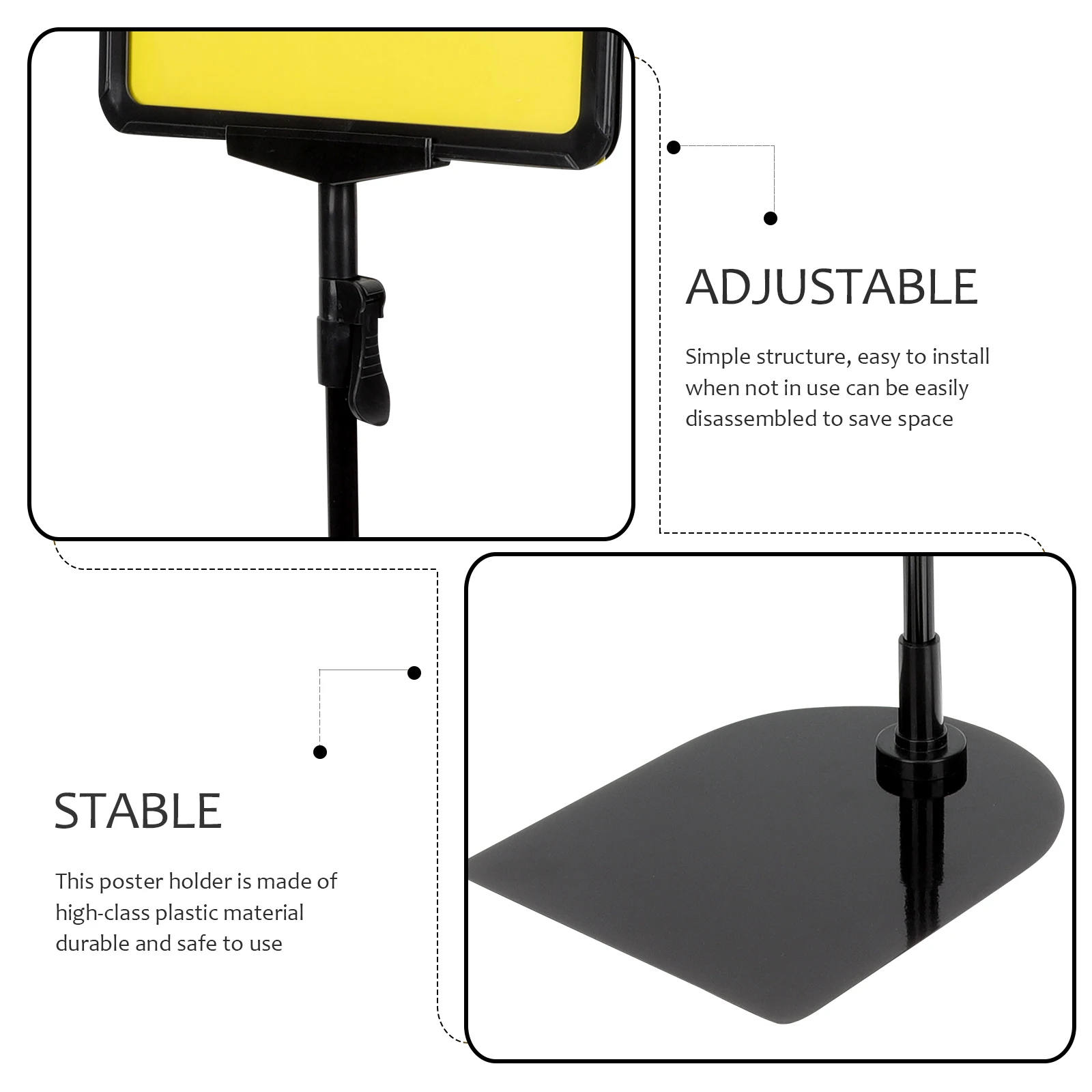 Promotional Brand Stand Wear-resistant Poster Sign Holder Professional Marketing Displaying Small Store
Promotional Brand Stand Wear-resistant Poster Sign Holder Professional Marketing Displaying Small Store