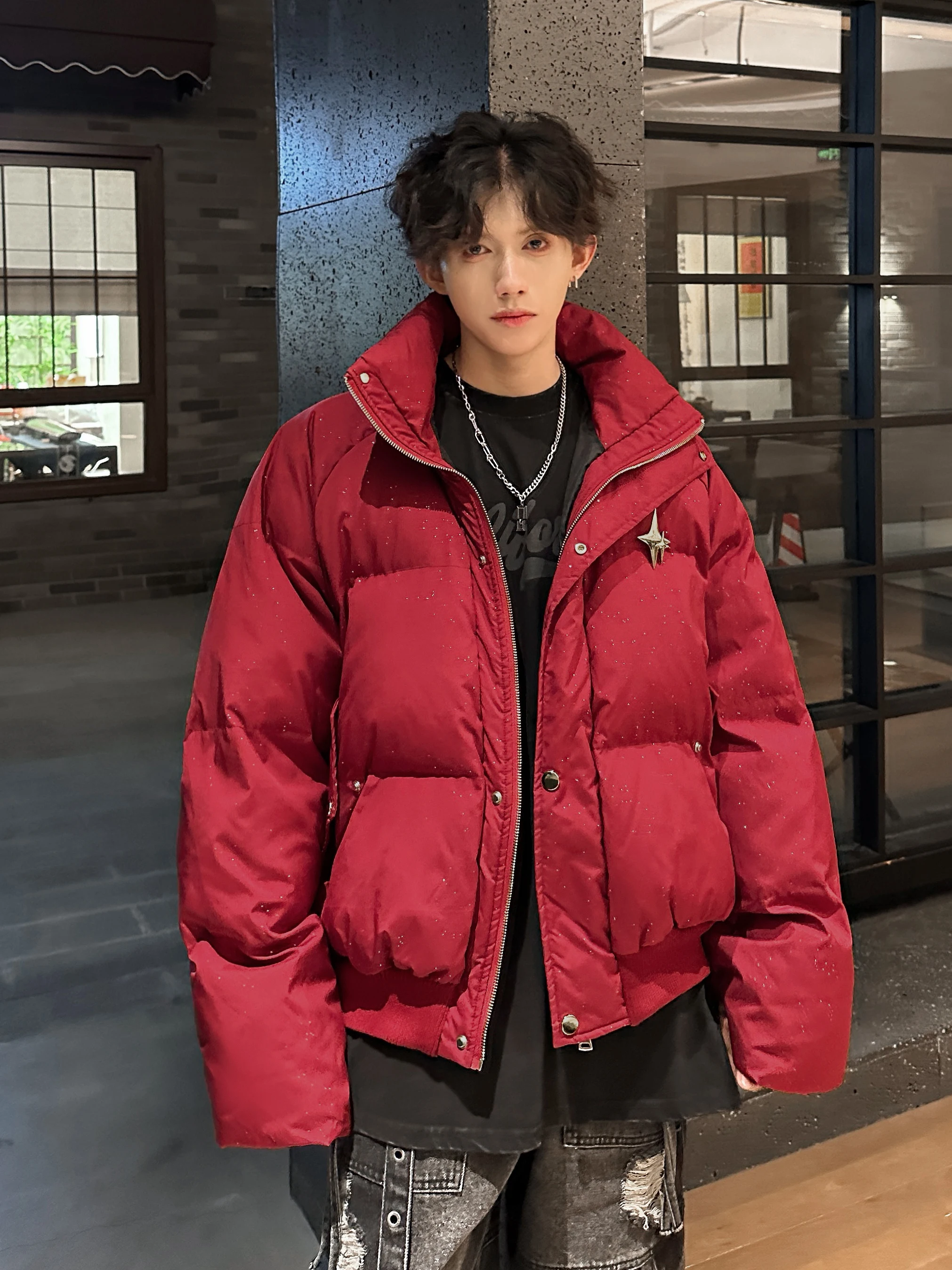 Thiened down Jaet Men's Winter Warm Cotton Coat American Star Design Casual Cleanfit Sle Zipper Closure Long Sve
Thiened down Jaet Men's Winter Warm Cotton Coat American Star Design Casual Cleanfit Sle Zipper Closure Long Sve