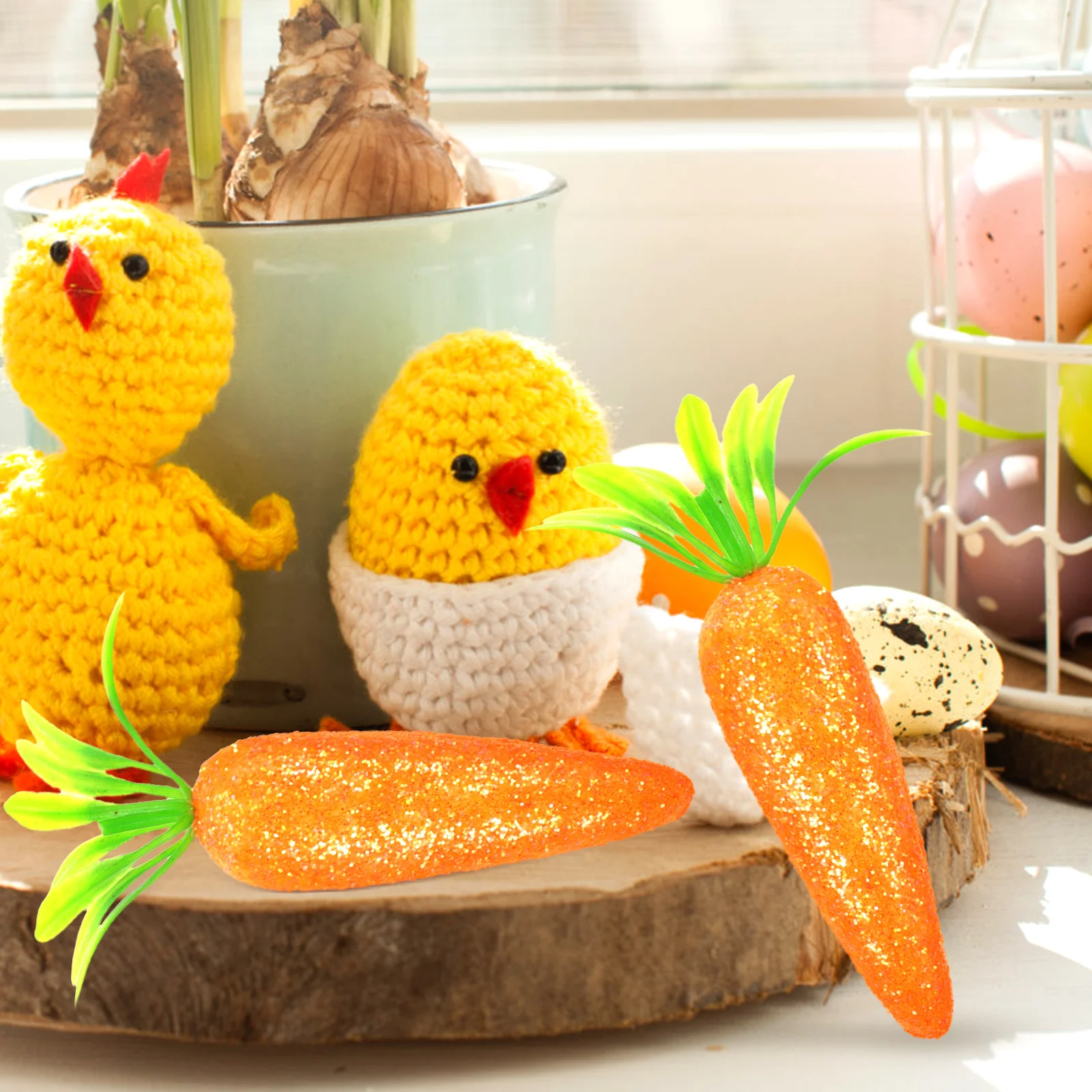 20 Pcs Glitter Carrot Decorations Orange Artificial Vegetables Easter Party Favors Home Decoration Props Spring Theme
20 Pcs Glitter Carrot Decorations Orange Artificial Vegetables Easter Party Favors Home Decoration Props Spring Theme