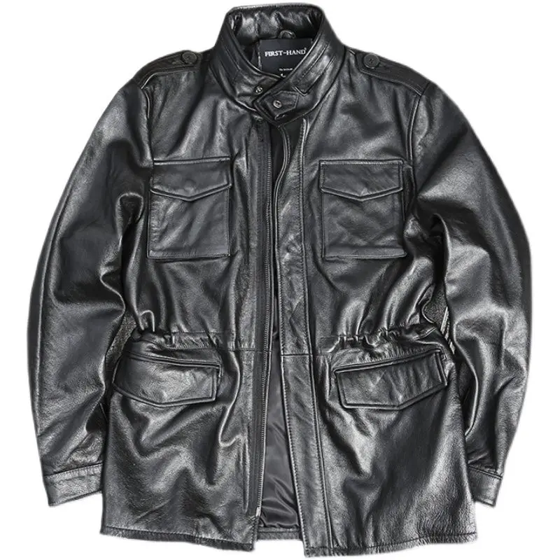 Куртка из 100% коровьей кожи, мужская куртка средней длины с несколькими карманами, пальто из натуральной кожи, весна-осень-зима, роскошная верхняя одежда
Куртка из 100% коровьей кожи, мужская куртка средней длины с несколькими карманами, пальто из натуральной кожи, весна-осень-зима, роскошная верхняя одежда