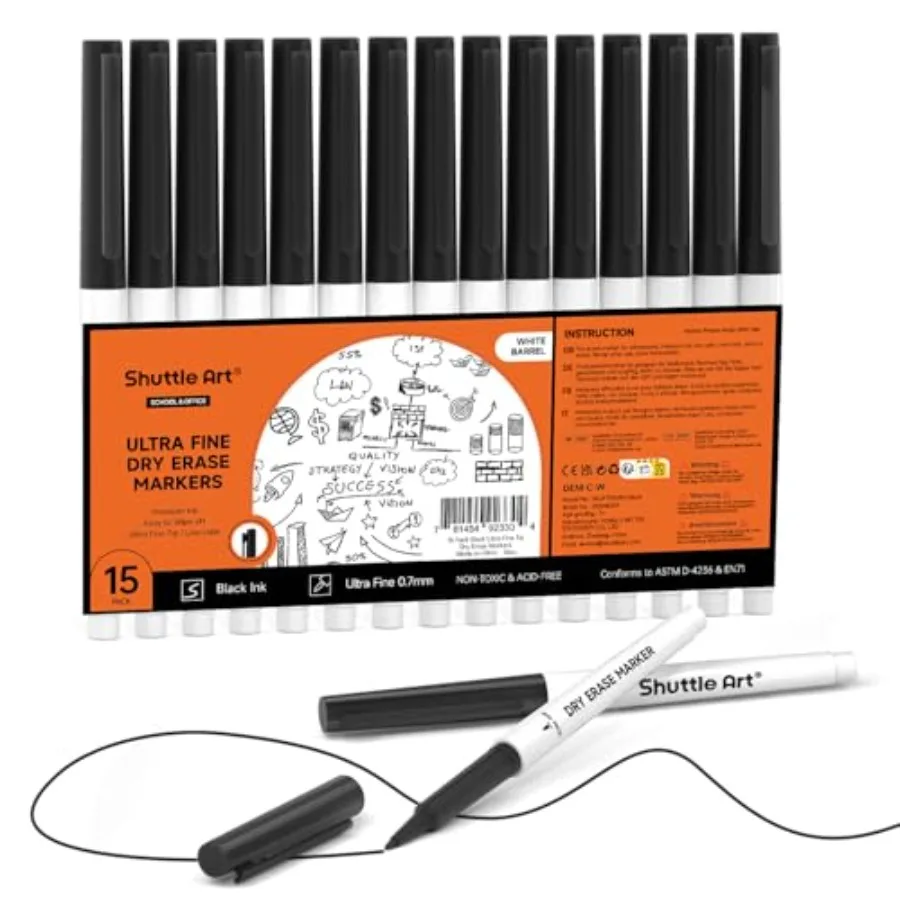 Ultra Fine Dry Erase Markers, Whiteboard Markers with Erase, Dry Erase Markers Perfect For Writing on Whiteboards, Dry-Erase Bo
Ultra Fine Dry Erase Markers, Whiteboard Markers with Erase, Dry Erase Markers Perfect For Writing on Whiteboards, Dry-Erase Bo
