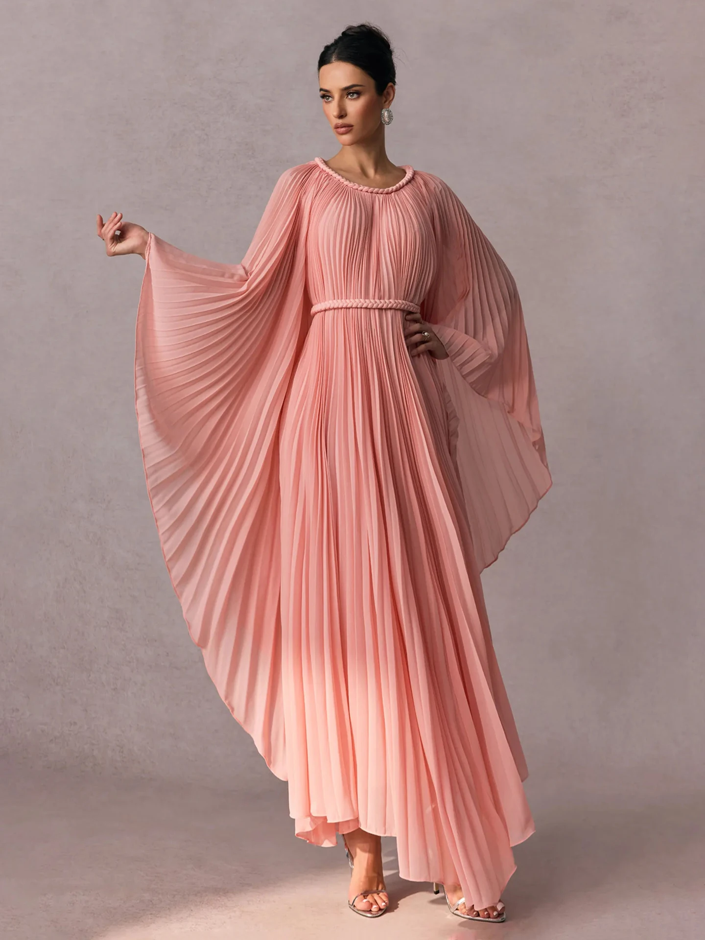 VGH Luxury round Ne Pink Big Sve Dr Waist Cinching Slimming Meat Covering Pleated Long Dr Casual Sle Polyester F...
VGH Luxury round Ne Pink Big Sve Dr Waist Cinching Slimming Meat Covering Pleated Long Dr Casual Sle Polyester F...