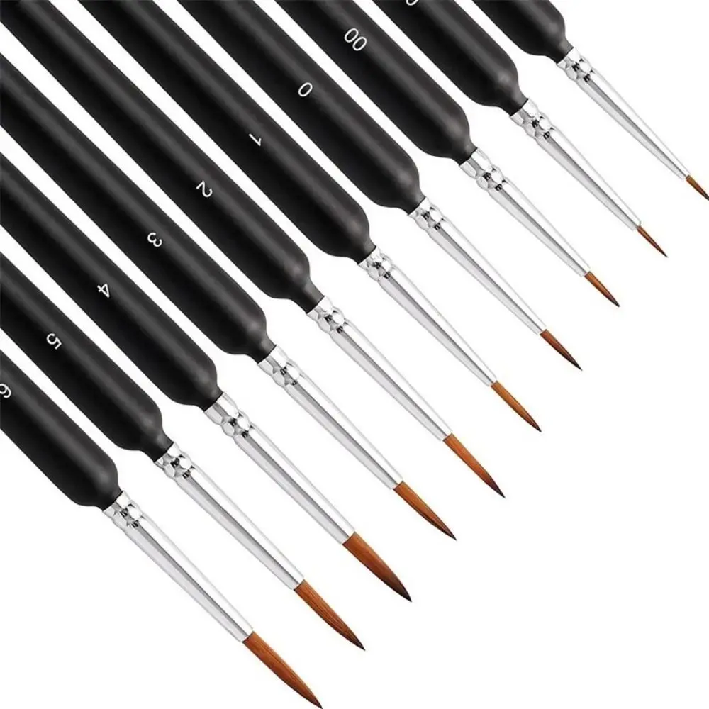 11pcs/Set Thin Hook Fine Detail Paint Brushes Nylon Hair Soft Bristled Mini Paint Brushes Watercolor Painting Miniature
11pcs/Set Thin Hook Fine Detail Paint Brushes Nylon Hair Soft Bristled Mini Paint Brushes Watercolor Painting Miniature
