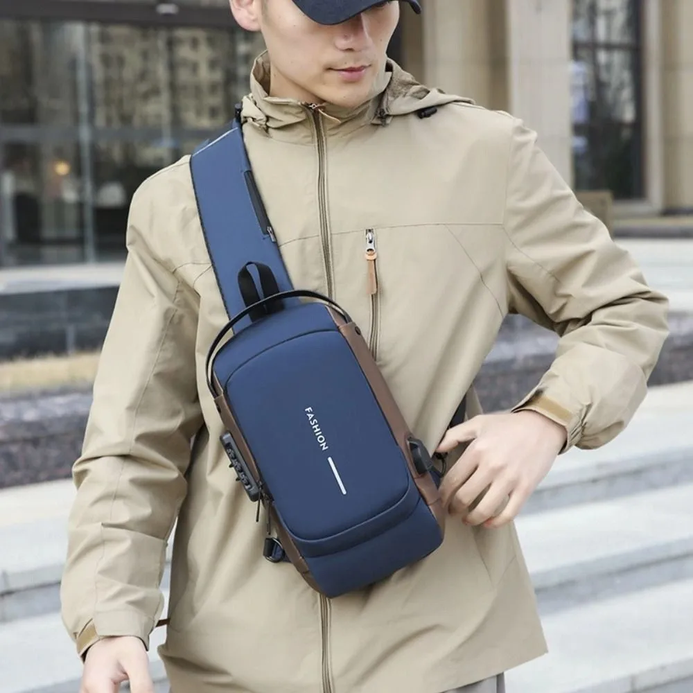 Anti-theft Men's Chest Bag Password Lock Large Capacity Male Multifuctional Shoulder Bag Water Proof Multi-pocket
Anti-theft Men's Chest Bag Password Lock Large Capacity Male Multifuctional Shoulder Bag Water Proof Multi-pocket