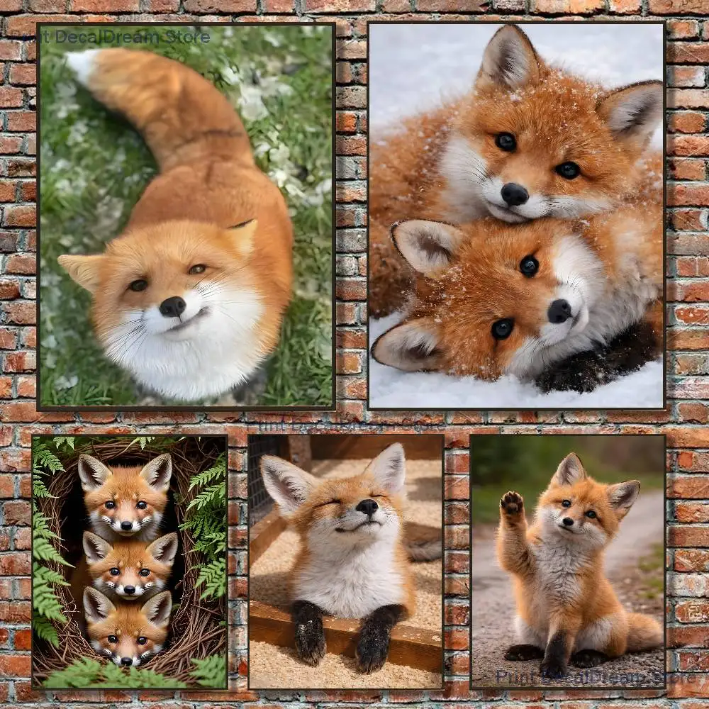Cute Animal Fox Poster Self-adhesive Art Waterproof Paper Sticker Coffee House Bar Room Wall Deco
Cute Animal Fox Poster Self-adhesive Art Waterproof Paper Sticker Coffee House Bar Room Wall Deco