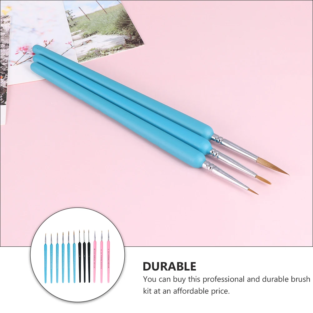 9 Pcs Pencil Miniature Paint School Painting Brush Art Detail Liner Hook Watercolor Detailing Oil
9 Pcs Pencil Miniature Paint School Painting Brush Art Detail Liner Hook Watercolor Detailing Oil