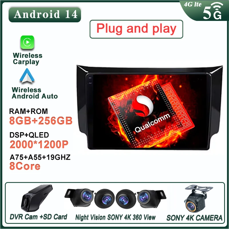Qualcomm Android Car 14 Dvd For Nissan Sentra B17 2012 - 2017 Stereo Head Unit DashCam High-performance Multimedia Player
Qualcomm Android Car 14 Dvd For Nissan Sentra B17 2012 - 2017 Stereo Head Unit DashCam High-performance Multimedia Player