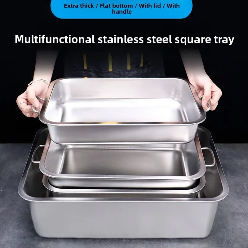 304 Stainl Steel Rectangular Flat Bot Tray Deep Storage Litter Tray Square Box Portion Tray Fast Food Di Tray
304 Stainl Steel Rectangular Flat Bot Tray Deep Storage Litter Tray Square Box Portion Tray Fast Food Di Tray
