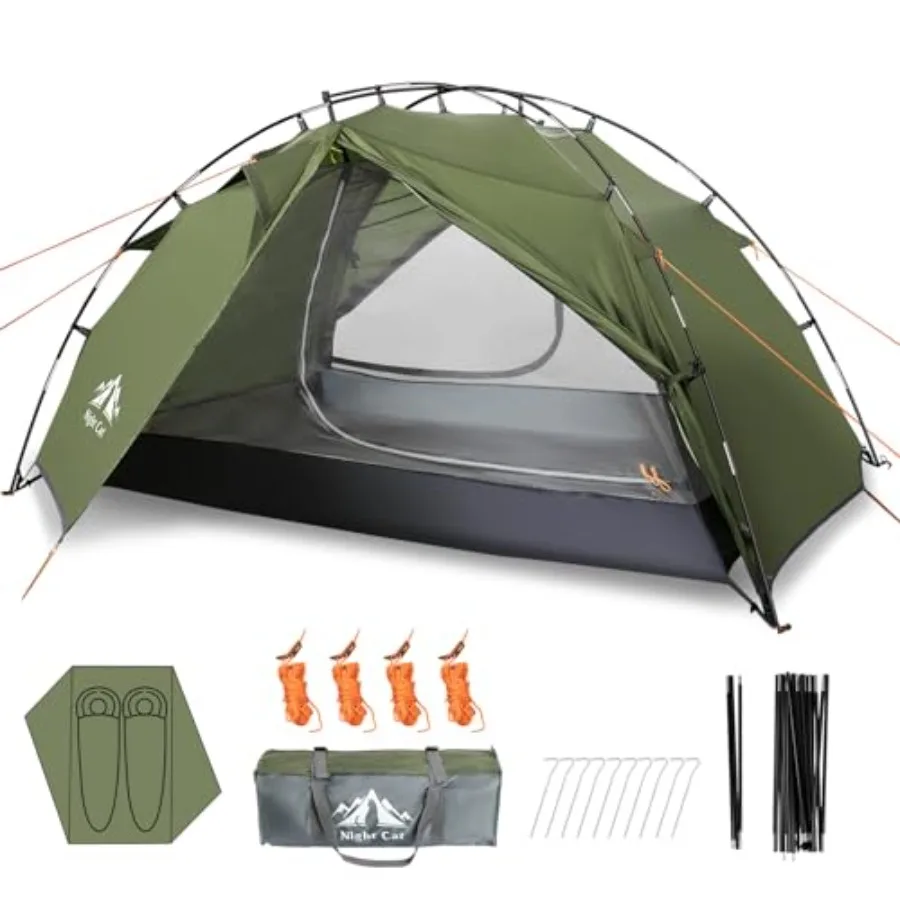 Backpacking Tents Fast Setup Hiking Camp Tent Foldable Pole Double Layers Two Doors Waterproof Lightweight Compact 7x4.4ft
Backpacking Tents Fast Setup Hiking Camp Tent Foldable Pole Double Layers Two Doors Waterproof Lightweight Compact 7x4.4ft