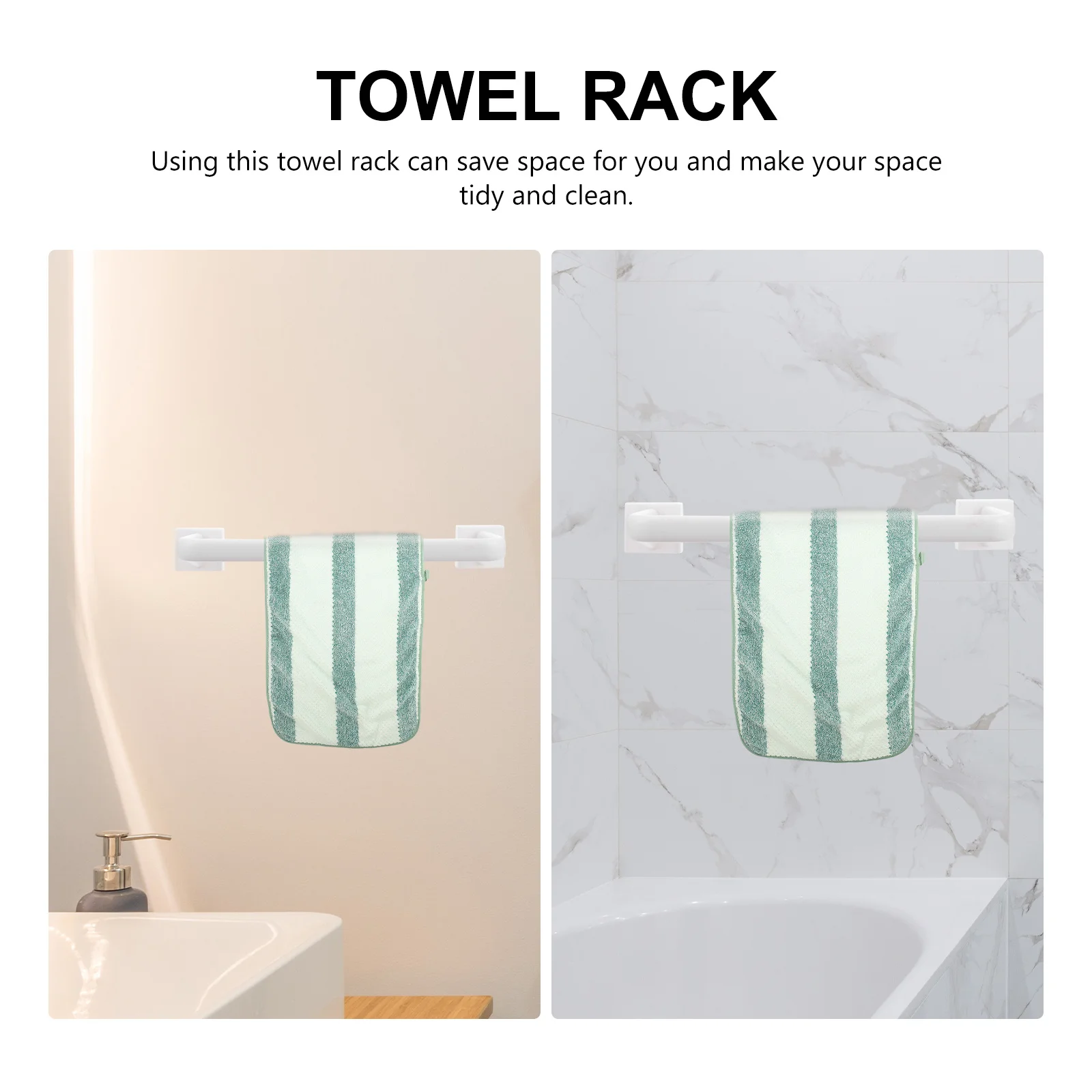 2Pcs Suction Cup Storage Rack Plastic Bathroom Towel Rack No Punch Paste Space Saving Towel Bar Hanger for Home Kitchen
2Pcs Suction Cup Storage Rack Plastic Bathroom Towel Rack No Punch Paste Space Saving Towel Bar Hanger for Home Kitchen