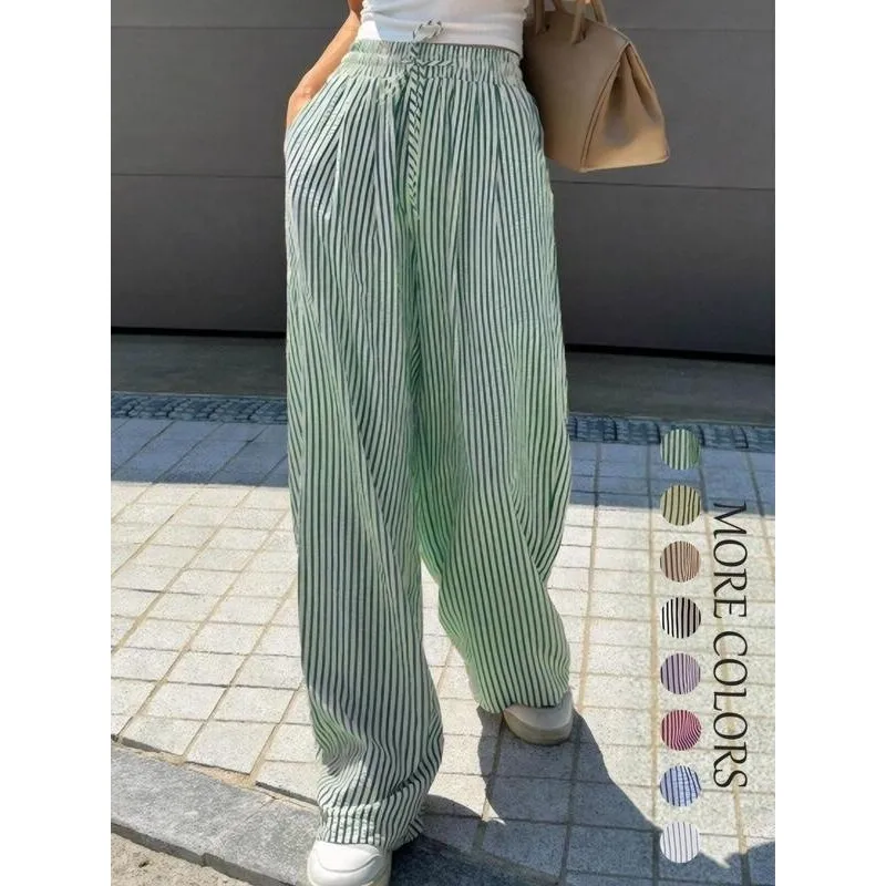 Neutral Striped Straight Leg Pants Casual Harlan Trousers Mid-Term Season Other Material 100% Cross-Border Long Pants
Neutral Striped Straight Leg Pants Casual Harlan Trousers Mid-Term Season Other Material 100% Cross-Border Long Pants