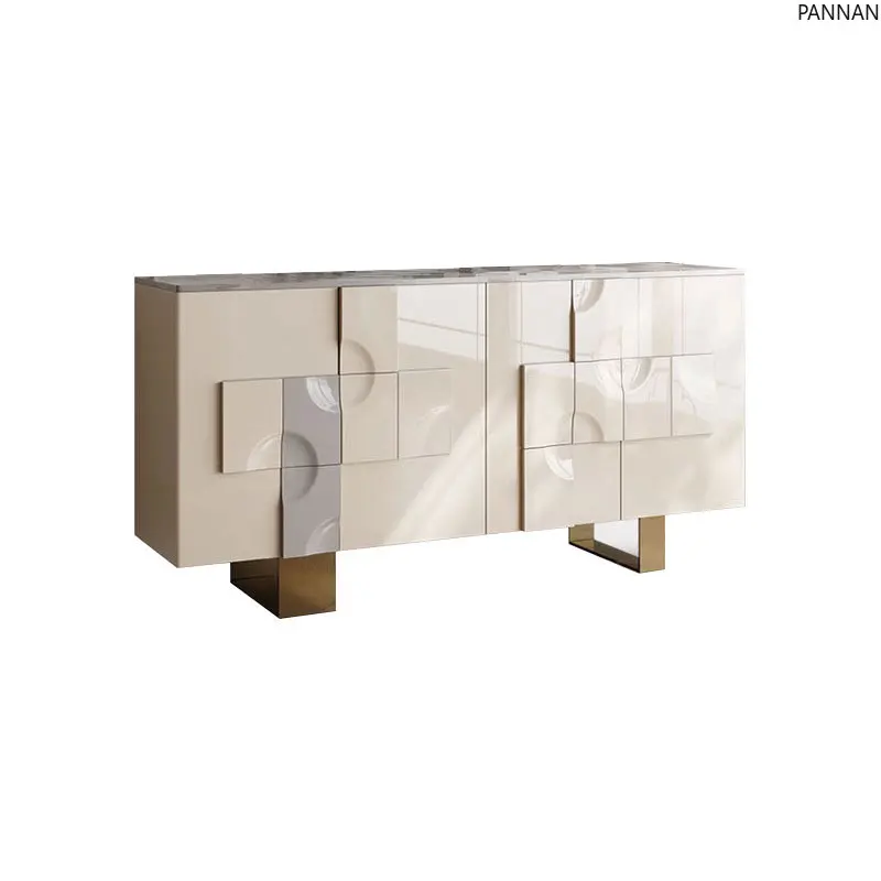 Designer high-end creative rock slab dining side cabinet modern light luxury solid wood storage cabinet
Designer high-end creative rock slab dining side cabinet modern light luxury solid wood storage cabinet