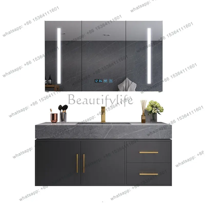 LX American oak rock slab light luxury smart bathroom cabinet combination solid wood washbasin cabinet
LX American oak rock slab light luxury smart bathroom cabinet combination solid wood washbasin cabinet