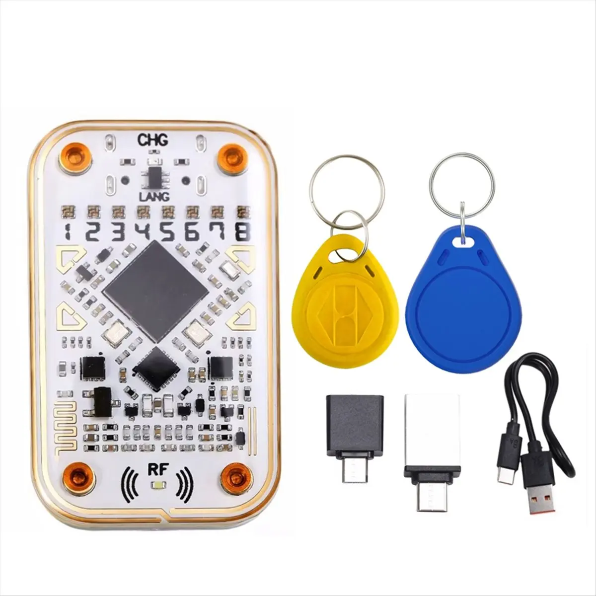 Chameleon Ultra RFID Smart Chip Reader+UID/5200 Keychain Smart Card Emulator 125K 13.56Mhz IC ID Card Decode NFC Tool
Chameleon Ultra RFID Smart Chip Reader+UID/5200 Keychain Smart Card Emulator 125K 13.56Mhz IC ID Card Decode NFC Tool