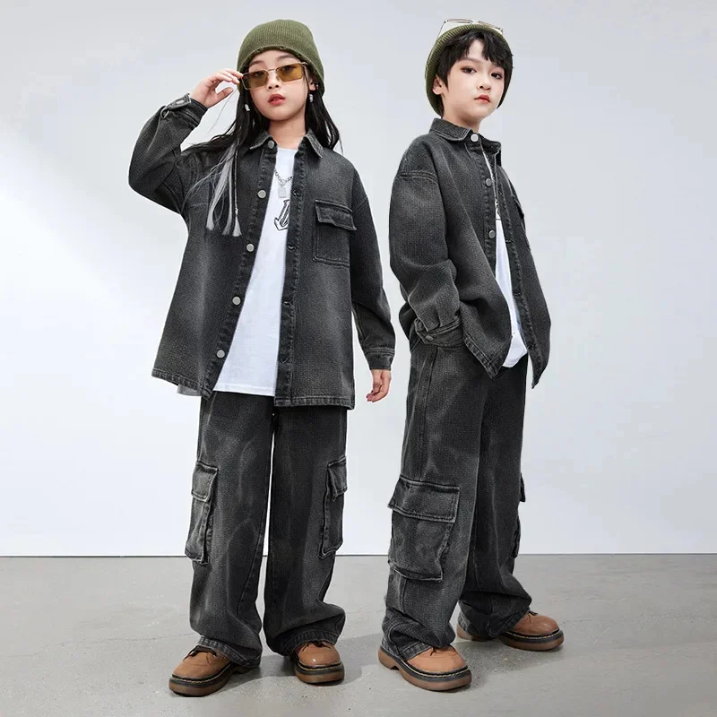 Kids Boys Streetwear Hip Hop Loose Casual Long Sleeve Denim Shirts Jeans 2 Pieces Sets Teens Girls Coat Pants Children Clothes
Kids Boys Streetwear Hip Hop Loose Casual Long Sleeve Denim Shirts Jeans 2 Pieces Sets Teens Girls Coat Pants Children Clothes