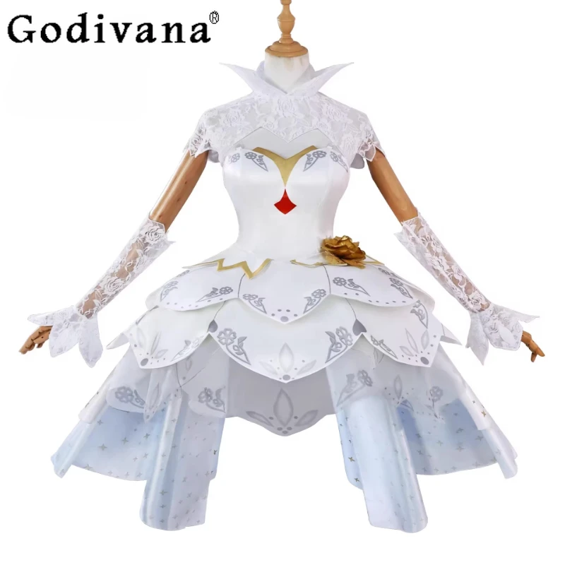 Pure White Flower Wedding Dress Suit Women Game Two Dimensional Cosplay Dress Female Animation Performance Dress
Pure White Flower Wedding Dress Suit Women Game Two Dimensional Cosplay Dress Female Animation Performance Dress