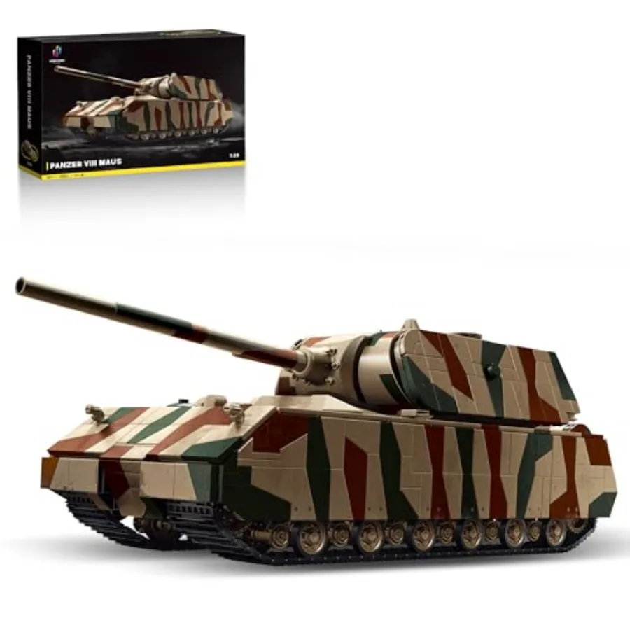 WW2 Panzer VIII Maus Tank Building Set for Adults: Camouflage-Colored Military Vehicle Collectible Model ABS Plastic Ideal for
WW2 Panzer VIII Maus Tank Building Set for Adults: Camouflage-Colored Military Vehicle Collectible Model ABS Plastic Ideal for