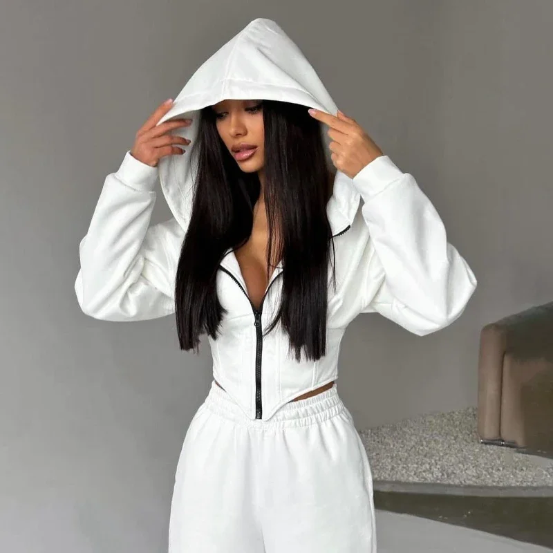 Street Hot Girl Short Jacket with Fashionable Design Fishbone Zipper Waist Cinching and Revealing Top
Street Hot Girl Short Jacket with Fashionable Design Fishbone Zipper Waist Cinching and Revealing Top