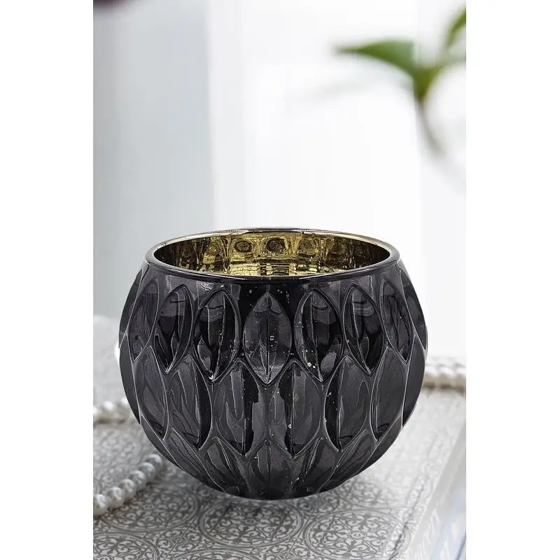 4 Pack 5.9" Shiny Black Oval Cutout Text Glass with Gold Mercury Interior
4 Pack 5.9" Shiny Black Oval Cutout Text Glass with Gold Mercury Interior