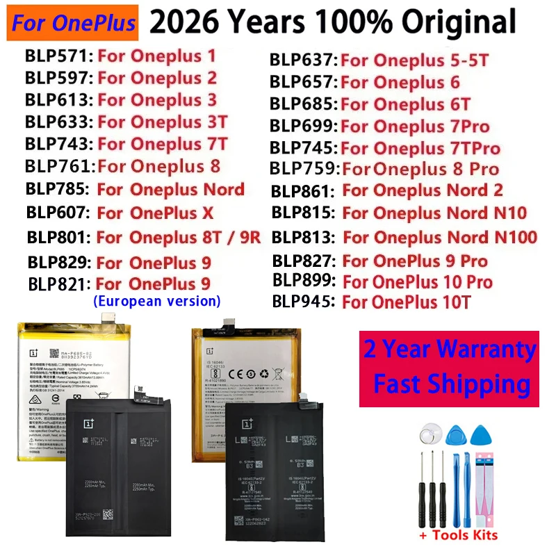 BLP899 BLP827 BLP699 BLP685 BLP801 BLP861 Battery For OnePlus Nord X 1 2 3 3T 5 5T 6 6T 7T 7 8 8T 9 9R 10 10T Plus Pro Battery
BLP899 BLP827 BLP699 BLP685 BLP801 BLP861 Battery For OnePlus Nord X 1 2 3 3T 5 5T 6 6T 7T 7 8 8T 9 9R 10 10T Plus Pro Battery