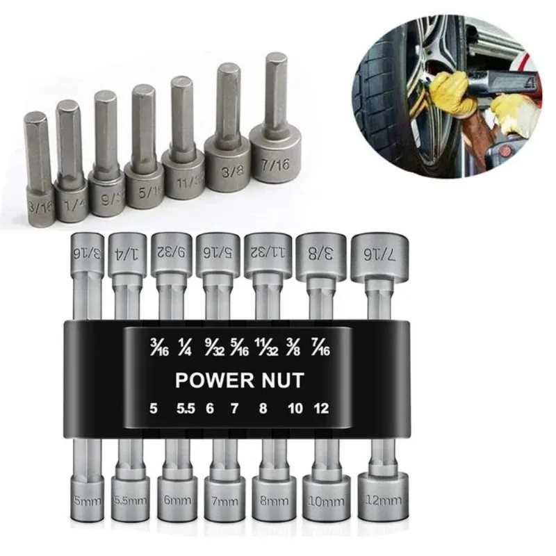 1/4"Drill Bit Set Impact Driver Socket Hex Socket Nut Driver for Power Drills Hex Shank 5-12mm Drill Bit Adapter Impact Socket
1/4"Drill Bit Set Impact Driver Socket Hex Socket Nut Driver for Power Drills Hex Shank 5-12mm Drill Bit Adapter Impact Socket