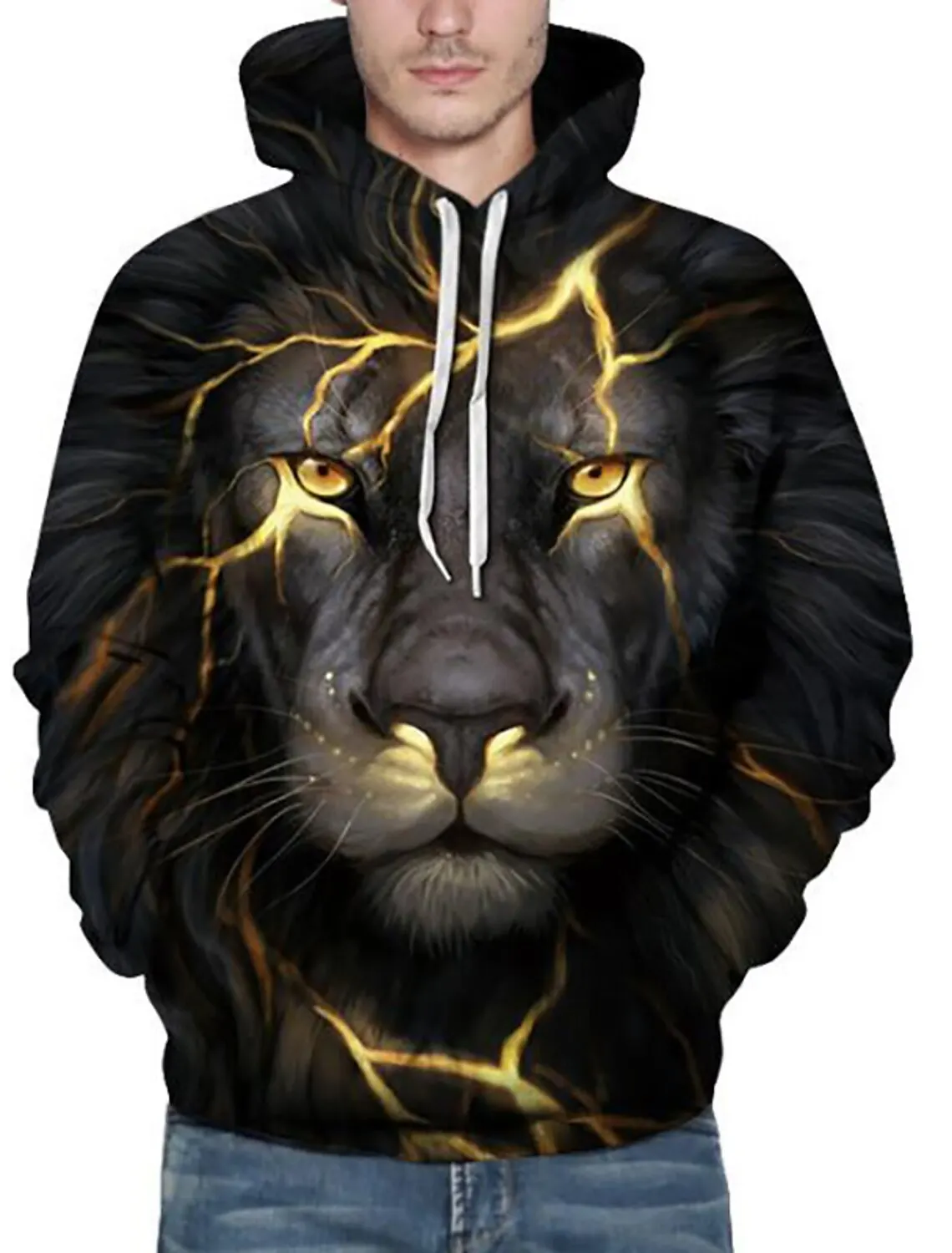 Fashion Men's hooded sweatshirt animal lion 3D printing autumn and winter long sleeved hooded sweatshirt loose fit mens clothing
Fashion Men's hooded sweatshirt animal lion 3D printing autumn and winter long sleeved hooded sweatshirt loose fit mens clothing