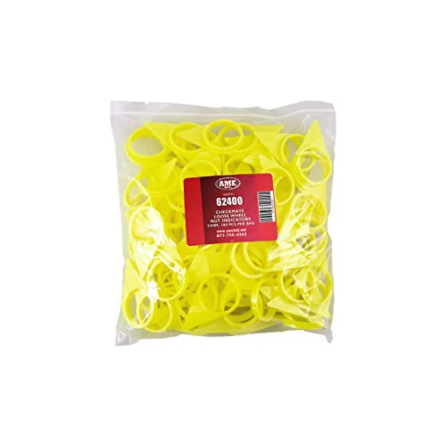 62400-200 Checkmate Wheel Nut Indicator 33mm 22mm Studs Yellow 200-Pack Loose Lug Alert
62400-200 Checkmate Wheel Nut Indicator 33mm 22mm Studs Yellow 200-Pack Loose Lug Alert