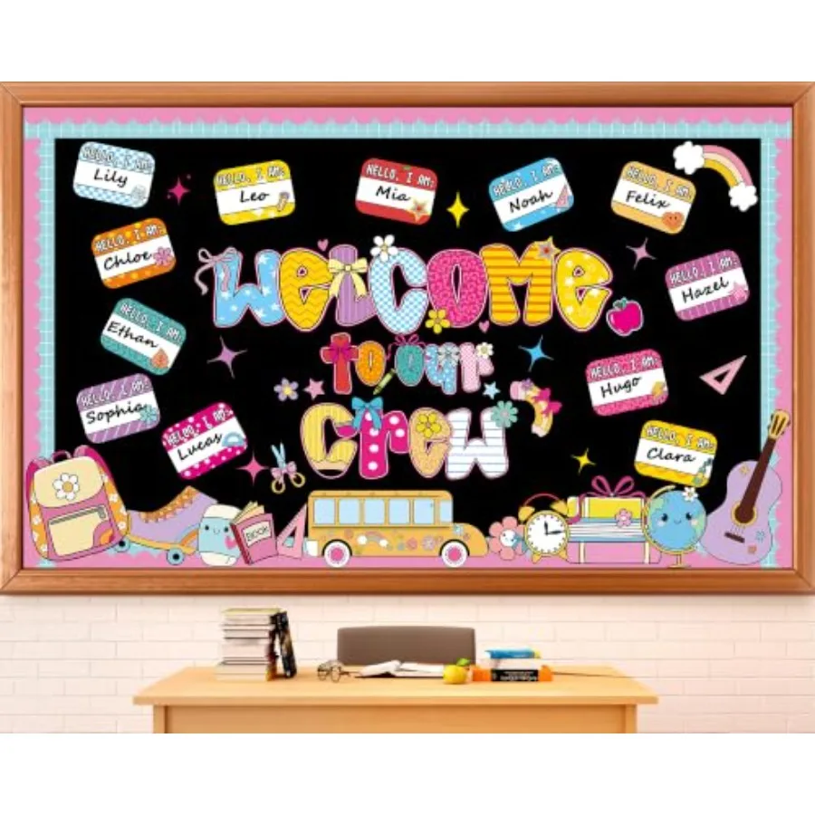 Welcome Back to School Bulletin Board Set Retro Welcome to Our Crew Classroom Bulletin Board Decorations Colorful Name Tag Scho
Welcome Back to School Bulletin Board Set Retro Welcome to Our Crew Classroom Bulletin Board Decorations Colorful Name Tag Scho
