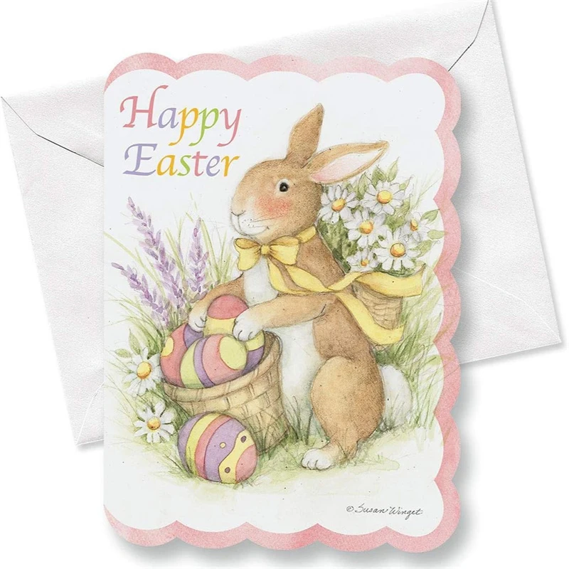 10pcs Deluxe Die-Cut Easter Bunny Greeting Card With Envelope – Adorable Brown Bunny Holding Basket Of Colorful Easter Card Set
10pcs Deluxe Die-Cut Easter Bunny Greeting Card With Envelope – Adorable Brown Bunny Holding Basket Of Colorful Easter Card Set