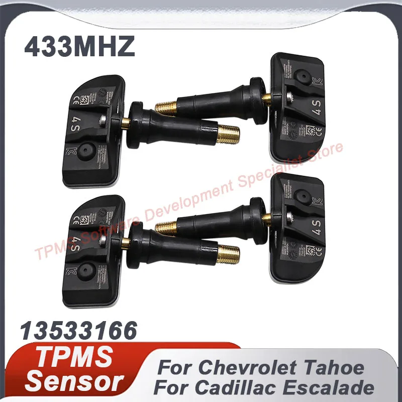 4PCS 13533166 TPMS Sensor 433MHZ Tire Pressure Sensor For Chevrolet Tahoe Cadillac Escalade 2022-2027
4PCS 13533166 TPMS Sensor 433MHZ Tire Pressure Sensor For Chevrolet Tahoe Cadillac Escalade 2022-2027