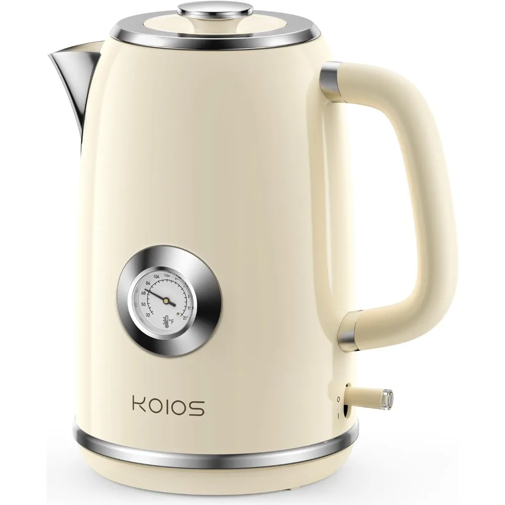 Electric Kettle 1.8L with Temperature Gauge, 1500W Fast Boiling Electric Tea Kettle, 100% Stainless Steel Retro-Style Hot Water
Electric Kettle 1.8L with Temperature Gauge, 1500W Fast Boiling Electric Tea Kettle, 100% Stainless Steel Retro-Style Hot Water