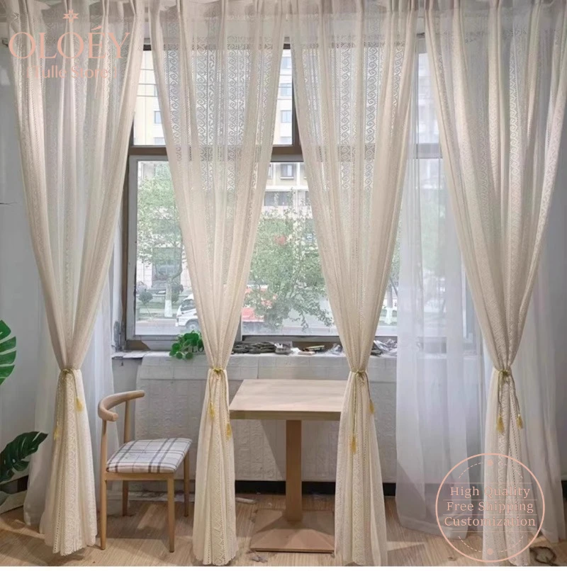 OLOEY Cotton Yarn Crochet Curtain for Living Room Soft Smooth Retro High End Balcony Study Bedroom Partition Handmade Decor Yarn 
OLOEY Cotton Yarn Crochet Curtain for Living Room Soft Smooth Retro High End Balcony Study Bedroom Partition Handmade Decor Yarn