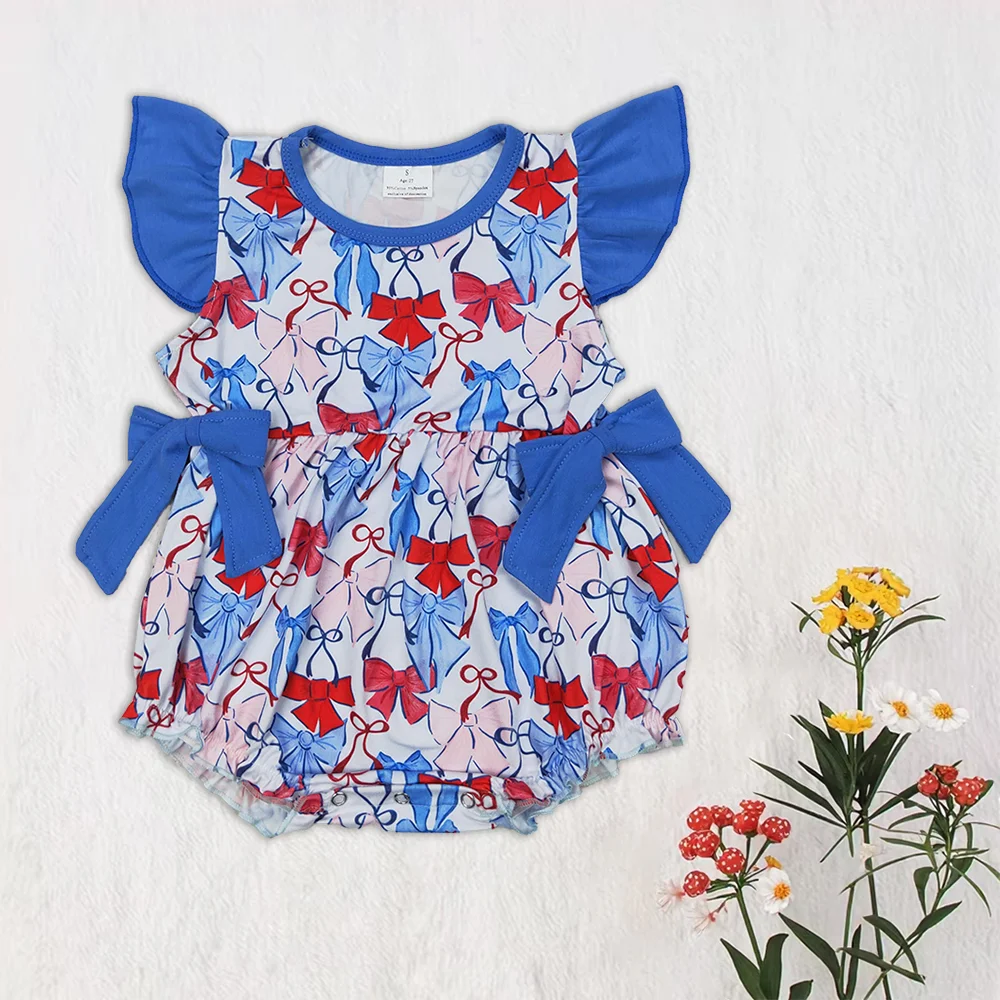 Wholesale Newborn Children Blue Short Sleeves Overall Baby Girl Infant Bubble Romper Kids Toddler July 4th Colorful Bows Clothes
Wholesale Newborn Children Blue Short Sleeves Overall Baby Girl Infant Bubble Romper Kids Toddler July 4th Colorful Bows Clothes