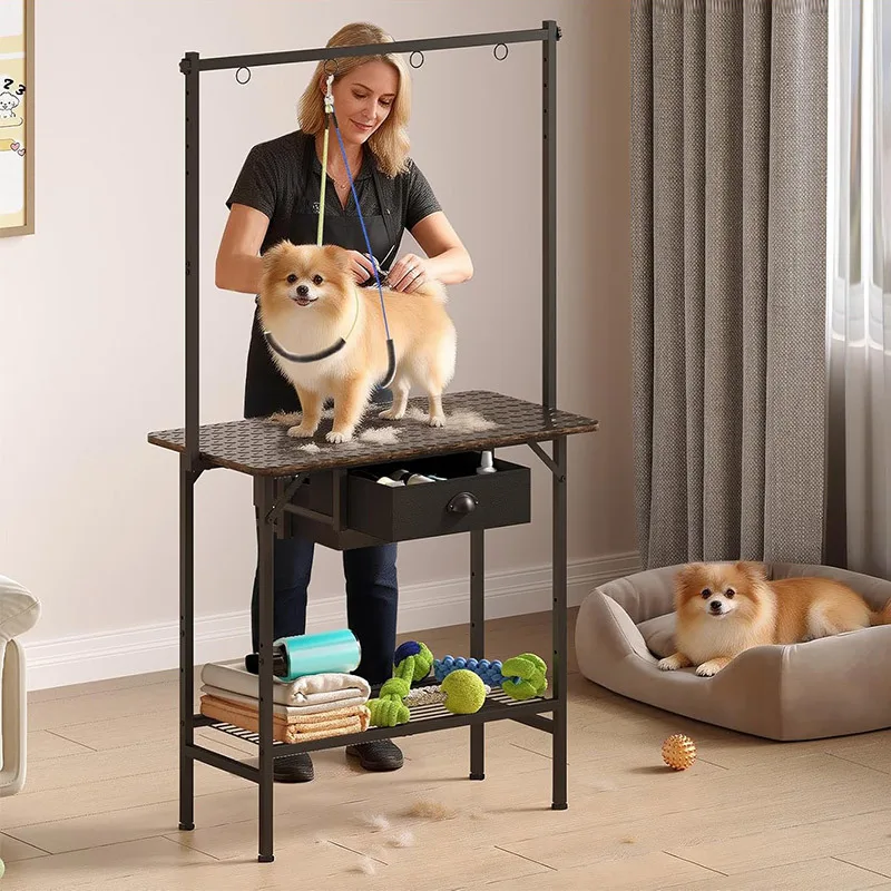 Pet Grooming Table with Drawers and Mesh Tray – Adjustable Professional Grooming Table for Small Dogs at Home
Pet Grooming Table with Drawers and Mesh Tray – Adjustable Professional Grooming Table for Small Dogs at Home