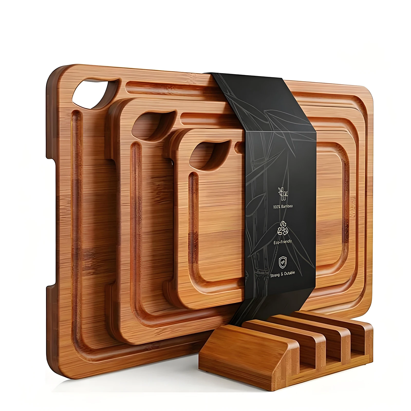 Deep-Carbonized Bamboo Cutting Boards for Kitchen with Wood Storage Stand, Reversible Charcuterie & Chopping Boards
Deep-Carbonized Bamboo Cutting Boards for Kitchen with Wood Storage Stand, Reversible Charcuterie & Chopping Boards