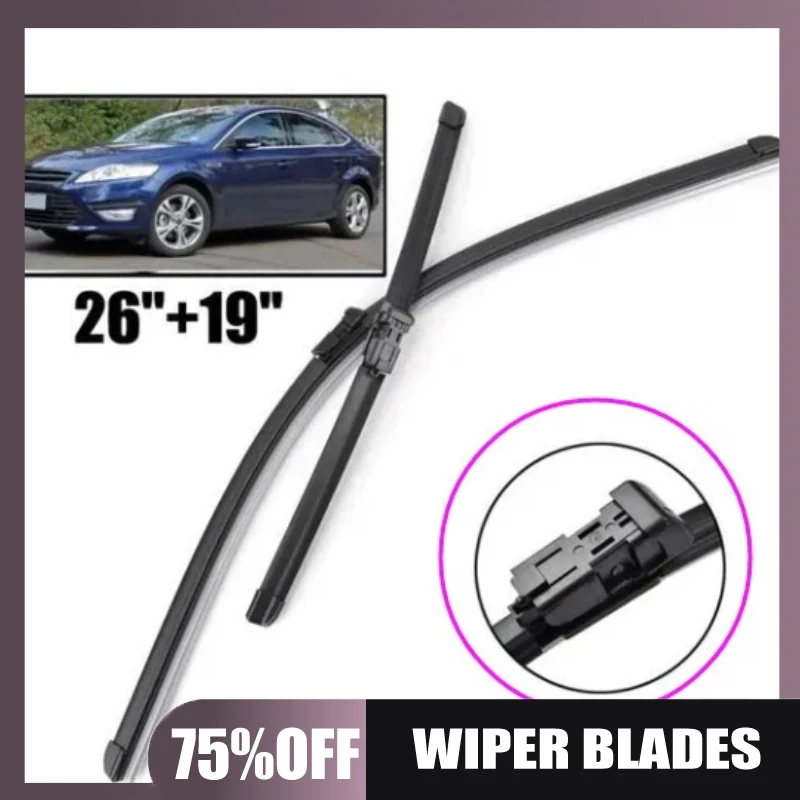 Front windshield wiper 26+19 straight plug for Ford Mondeo MK4 2007-2014
Front windshield wiper 26+19 straight plug for Ford Mondeo MK4 2007-2014